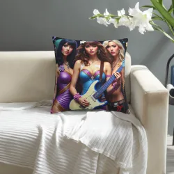 Charming Lady Vintage Style Plush Pillow Cover - Okomall