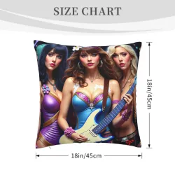 Charming Lady Vintage Style Plush Pillow Cover - Okomall