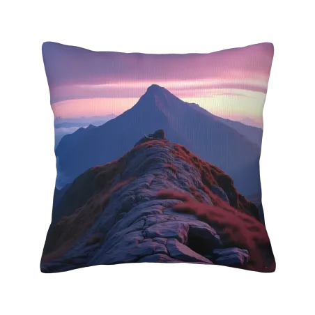梦幻山峦毛绒抱枕套 - Okomall