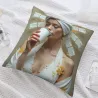 Beautiful Female Portrait Plush Pillow Cover - Okomall