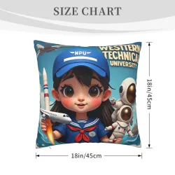 Housse de coussin en peluche d'astronaute mignon - Okomall