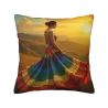 Housse de Coussin en Peluche Motif Fée Arc-en-ciel Rêveuse - Okomall